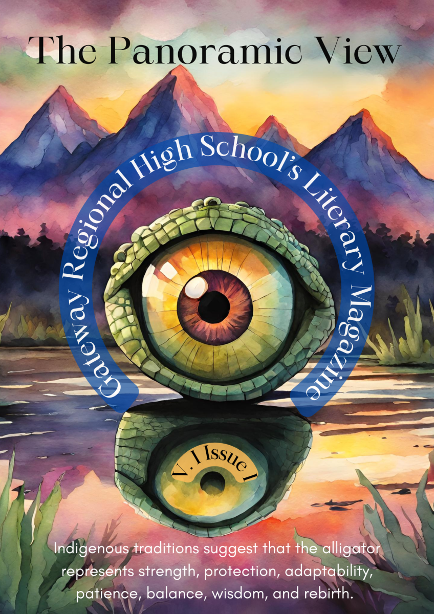 The new literary magazine cover of Gateway Regional High School voted in via SNO poll ending on 1/5/24. 