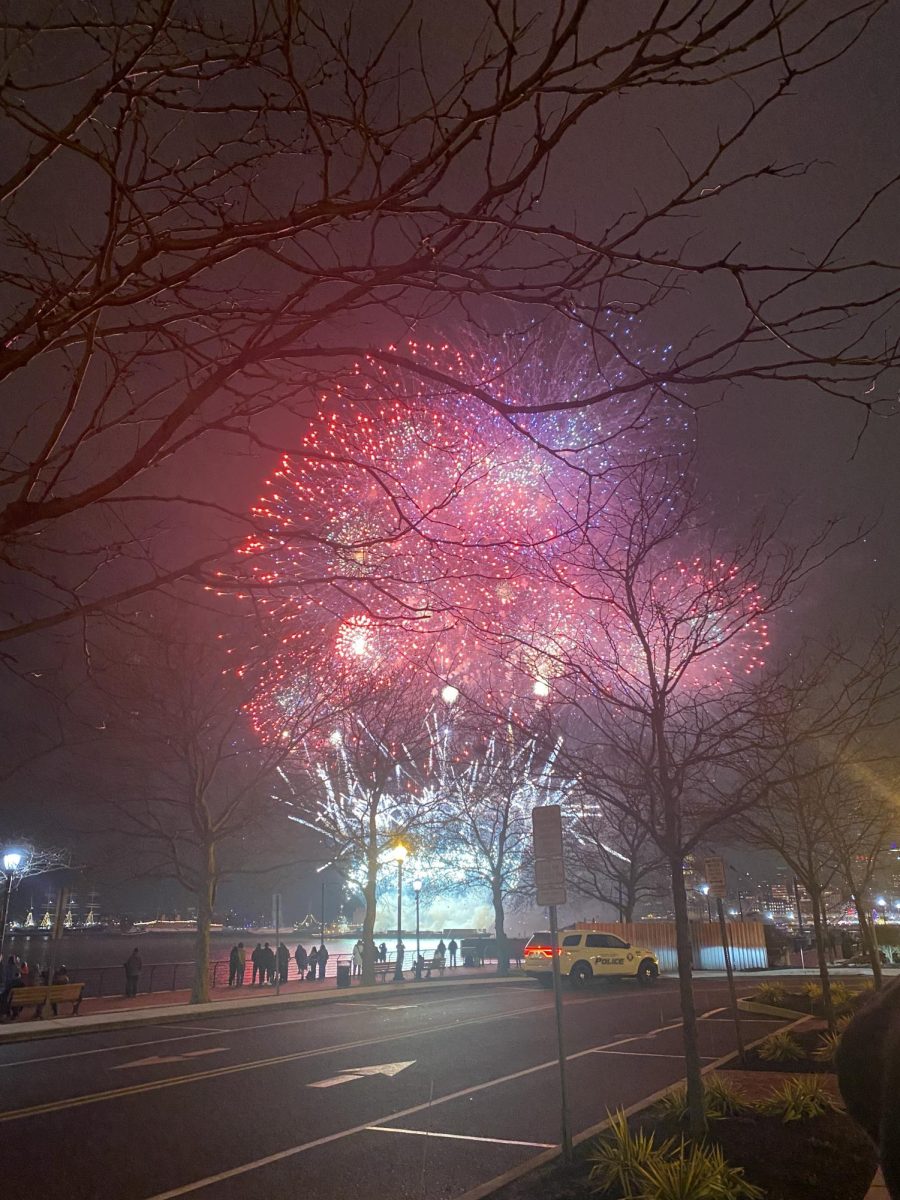 Fireworks from the Philly waterfront firework show