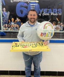 Mr. Kelly stands proud after being recognized as Professional of the Year