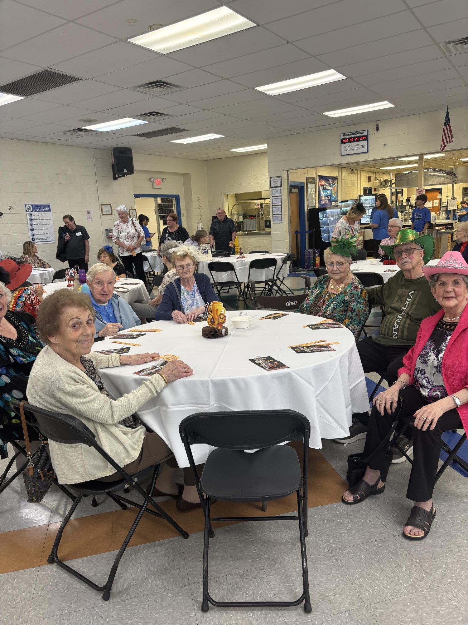 Everyone is having a great time, loving the food, and getting ready to dance!