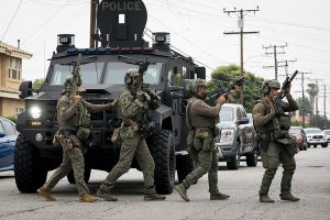 Immigration and Customs Enforcement (ICE) patrolling the streets of Los Angeles looking for "Illegal Immigrants"