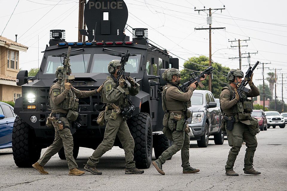Immigration and Customs Enforcement (ICE) patrolling the streets of Los Angeles looking for "Illegal Immigrants"