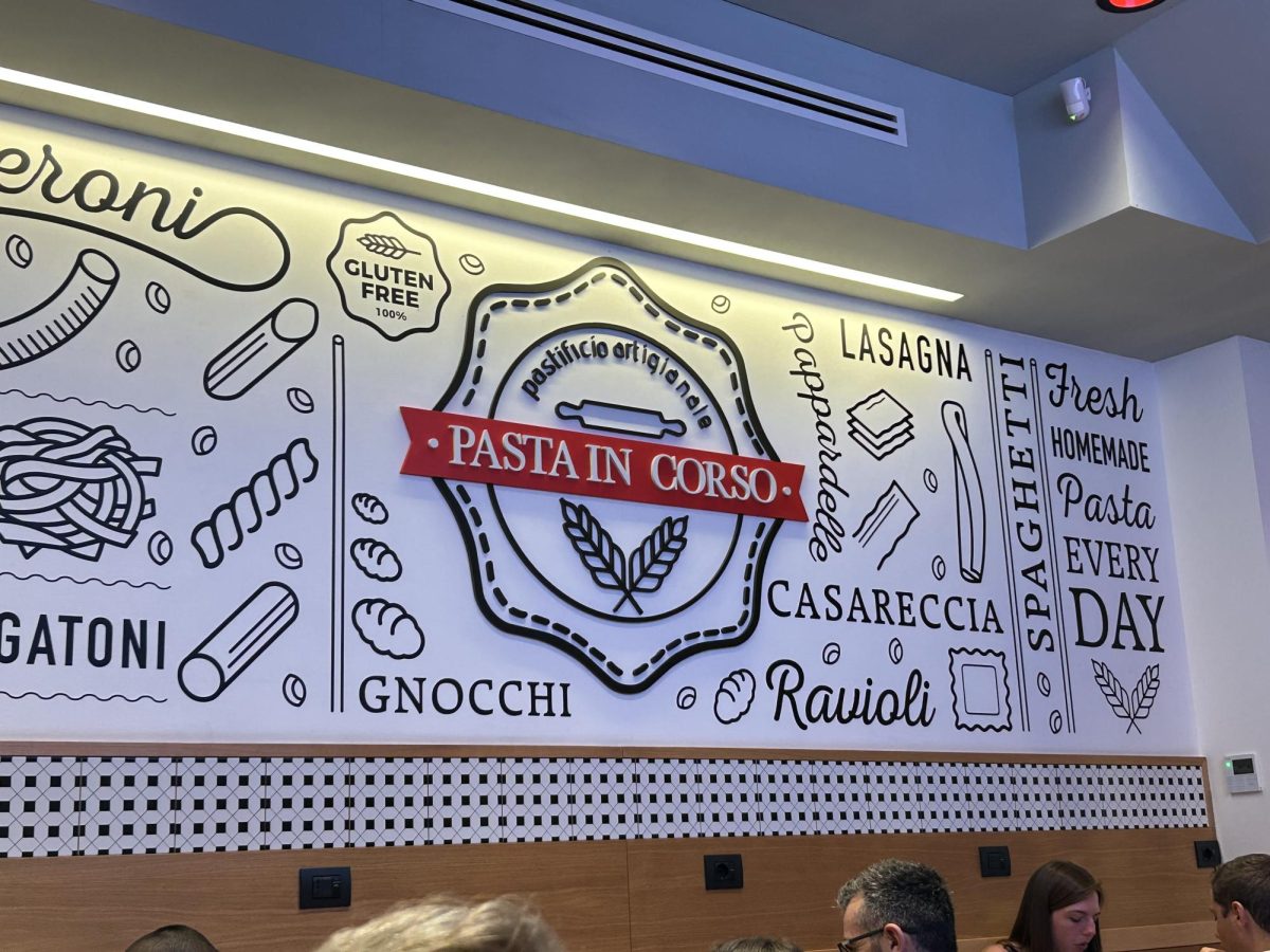 A capture from the "Pasta in Corso" restaraunt in Rome, Italy-- an exclusively gluten free establishment.