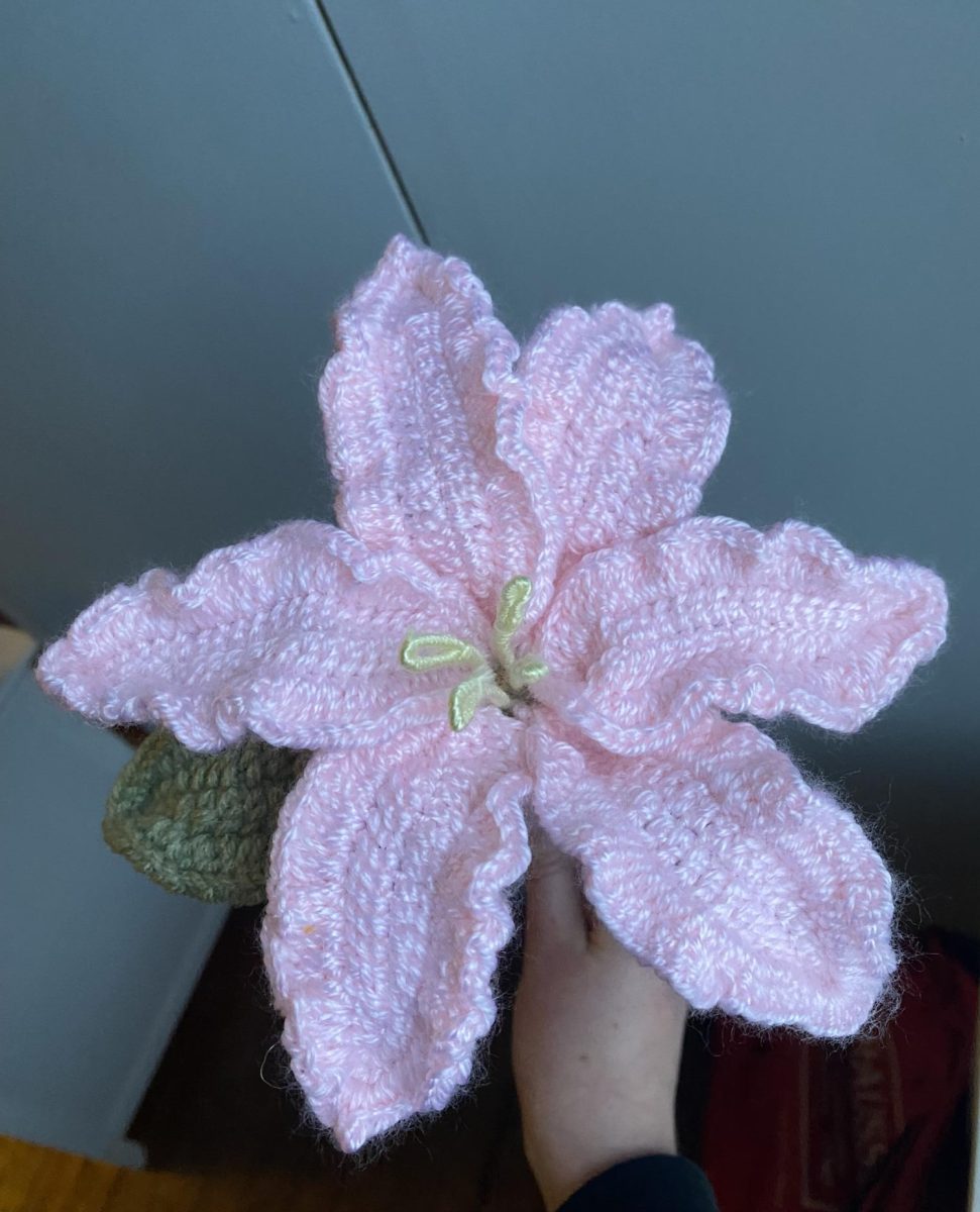 I made a crochet lily as a Valentines Day gift for myself