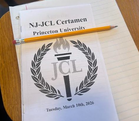 The Certamen program received from the opening ceremony-- inside this was the brackets, the campus information, and the rules of the event!